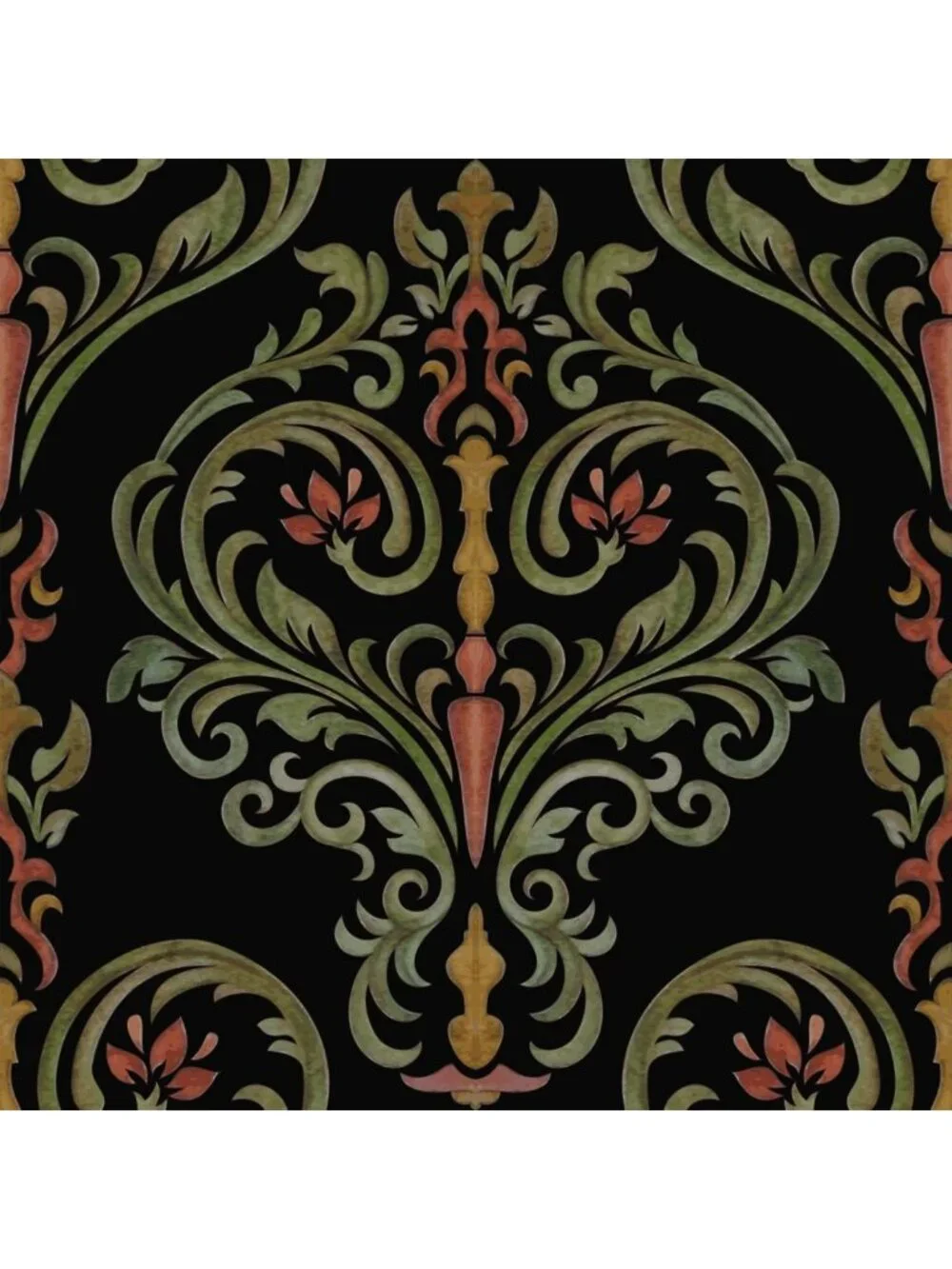 Vintage Boho Floral Peel and Stick Wallpaper - Removable Botanical Design for